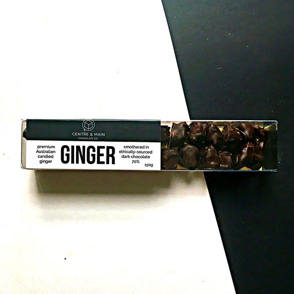 Candied Ginger Dark Chocolate Package