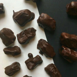 Candied Ginger Nuggets Dipped in Dark Chocolate